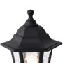 Detailaufnahme: Schwarze QAZQA Wegeleuchte New Haven mit gehämmertem Finish. Klassische Aussenleuchte.