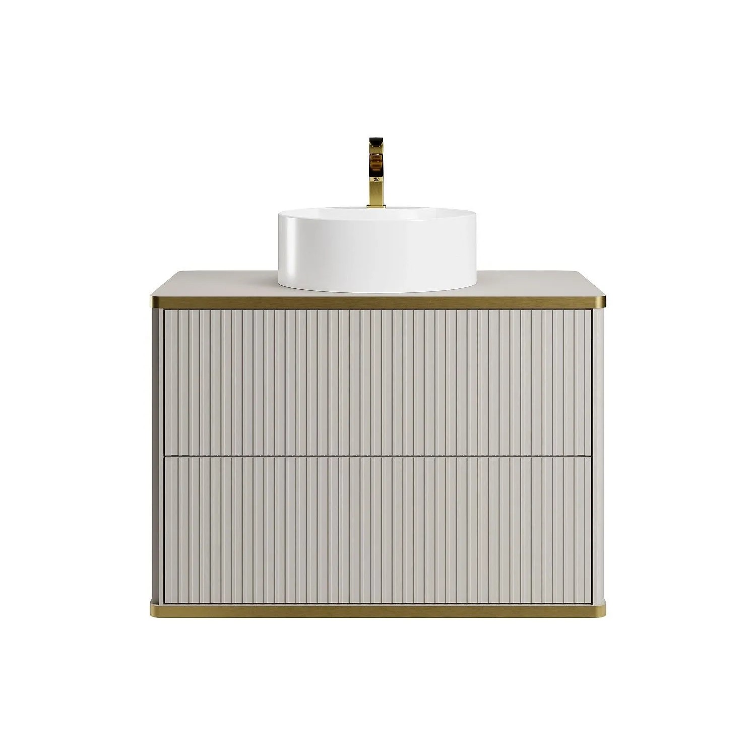 Vente-unique Einzelwaschtisch Keliza Beige 80 cm