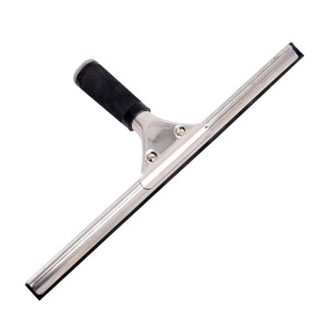 Unger Fensterwischer 35 cm, schwarz, mit Gummi-Griff für komfortables Reinigen von Fenstern und Glas.