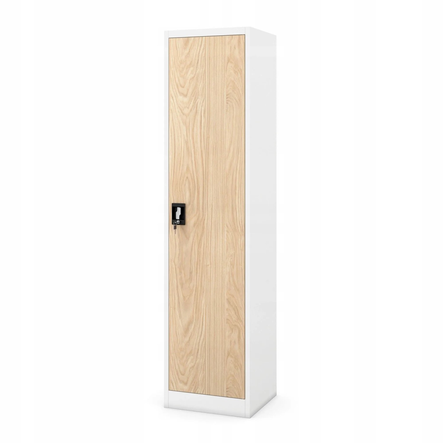 Jan Nowak Büro Aktenschrank ALEX 185 x 45 x 40 cm Eco Design Weiß Sonoma Eiche