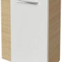 Fackelmann Waschbeckenunterschrank SBC Sandeiche, 44 cm breit, mit weißer Front und Griff.
