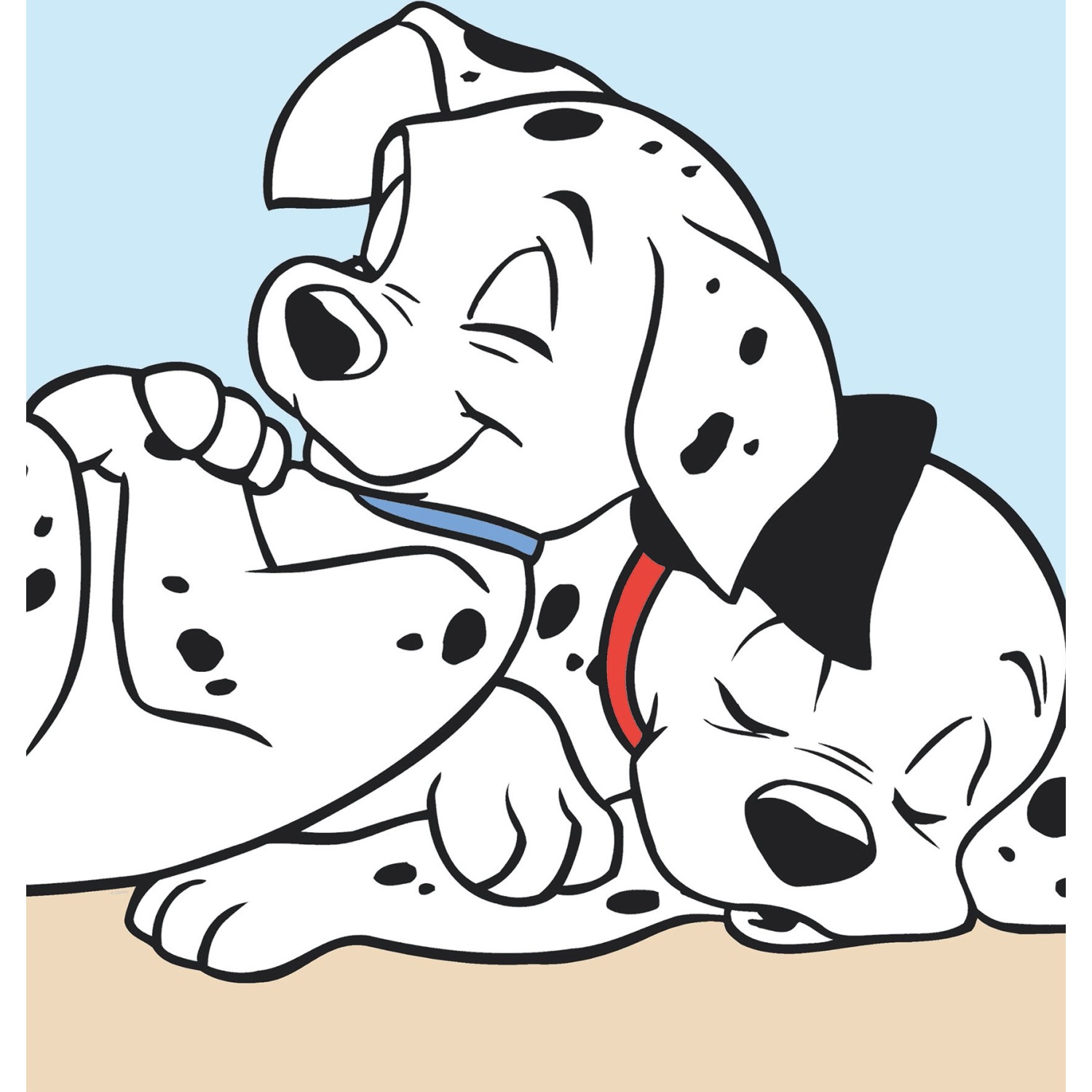 Komar Wandbild 101 Dalmatian Cuddle 50 x 70 cm