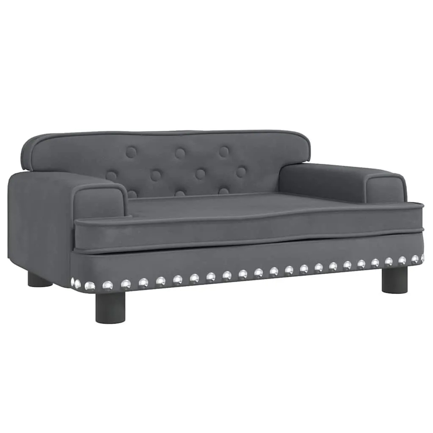 vidaXL Hundebett Dunkelgrau 70x45x30 cm Samt 171884
