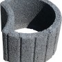 Anthrazitfarbener EHL Pflanzring aus Beton, 50x40x30 cm, für Hangbefestigung und Bepflanzung.
