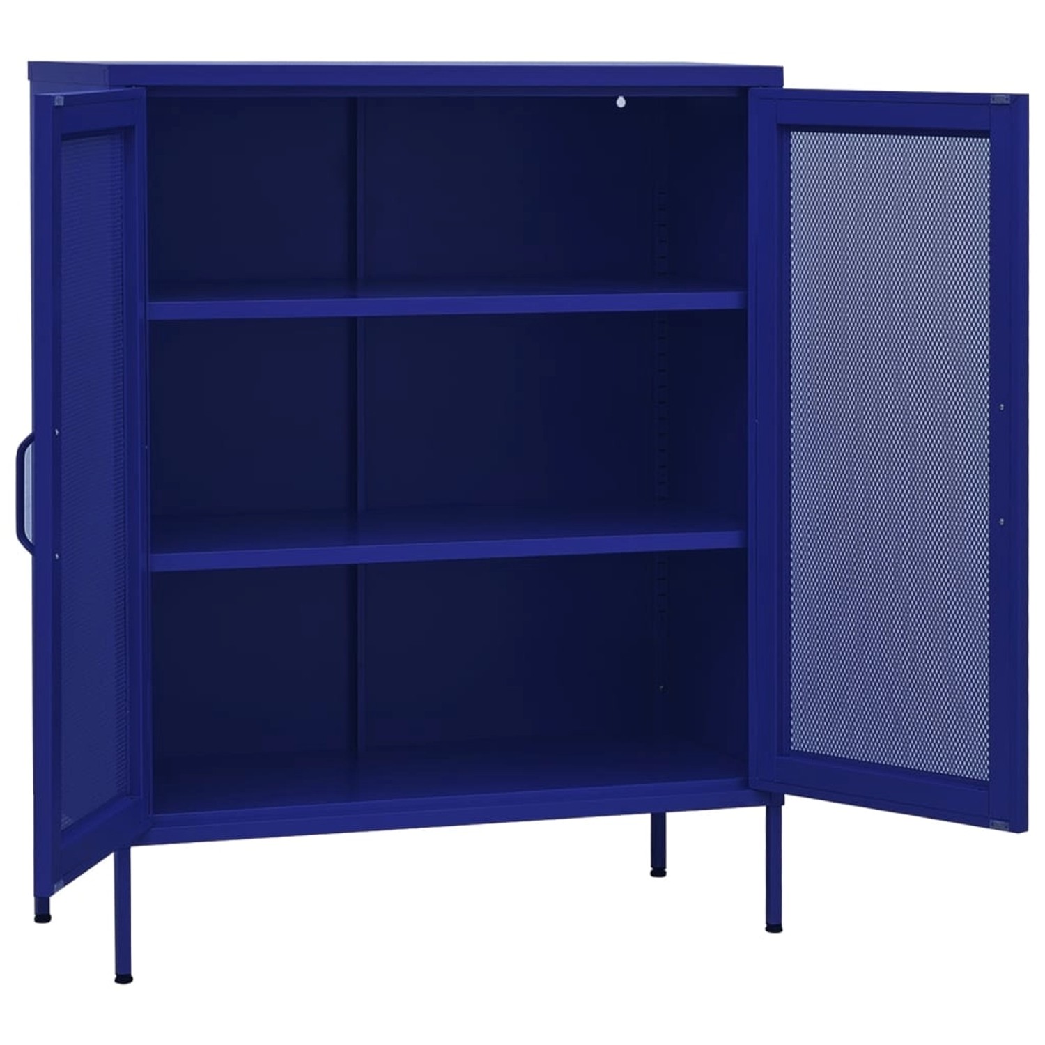 vidaXL Lagerschrank Marineblau 80x35x101,5 cm Stahl Modell 4 günstig online kaufen