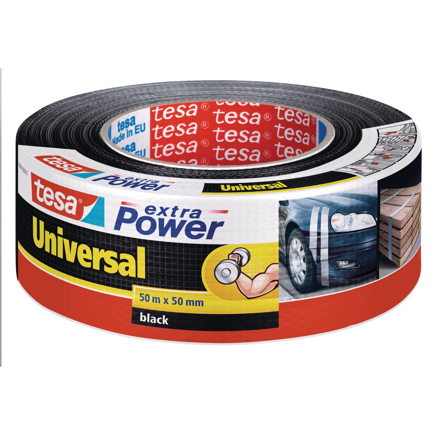 Tesa Extra Power Universal Schwarz 50 m x 50 mm