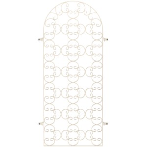 Weißes Eleo Rankgitter Rosa, 190x82 cm, aus Schmiedeeisen für Lauben & Pavillons.
