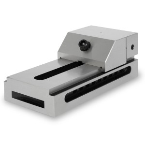 EBERTH Präzisions-Niederzugschraubstock, 125mm Backenbreite, Spannwerkzeug für Werkstatt.
