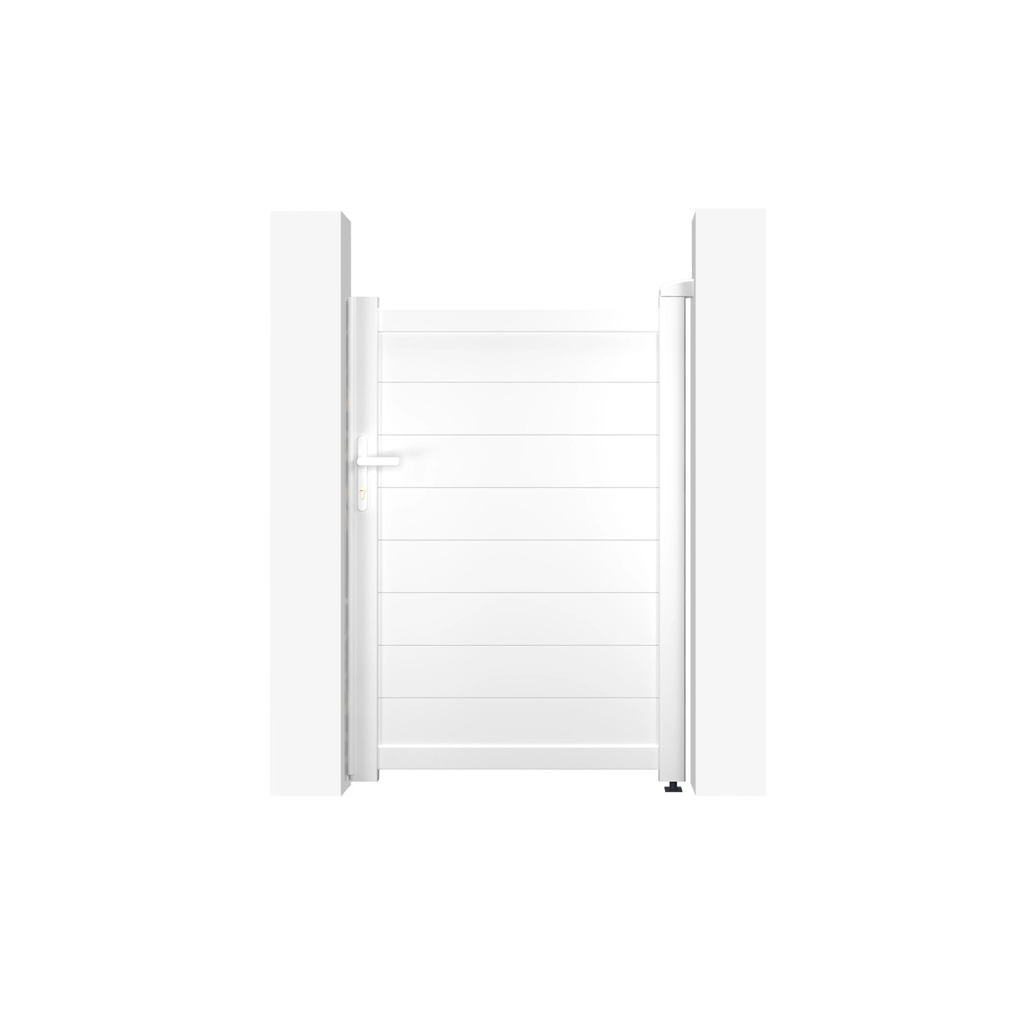 Casanoov Gartentür 1M Eiger H 140Cm & 2 Alu Pfosten H 166Cm Weiß günstig online kaufen
