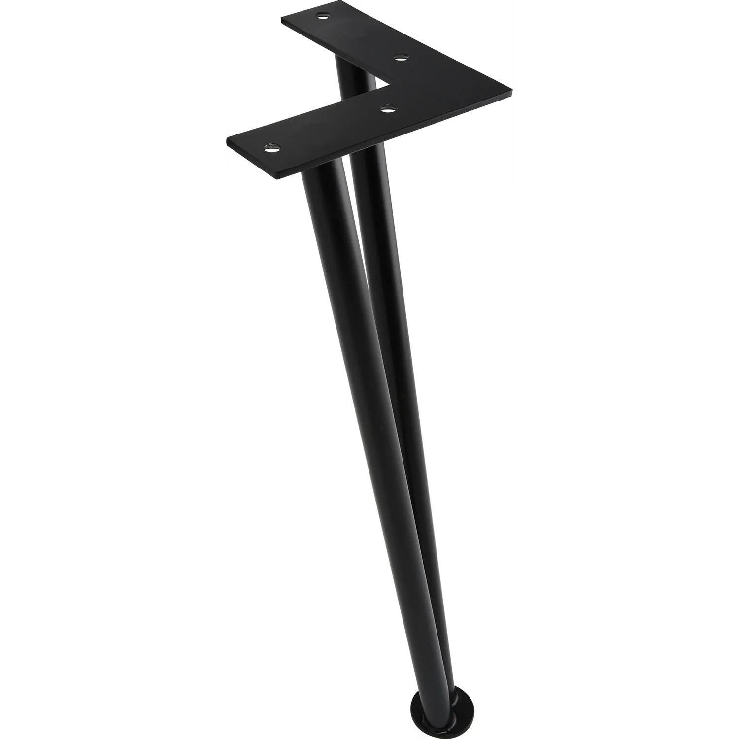 Simausrom Tischbein Haarnadelfuß Ø 15 mm Länge 360 mm Stahl Schwarz