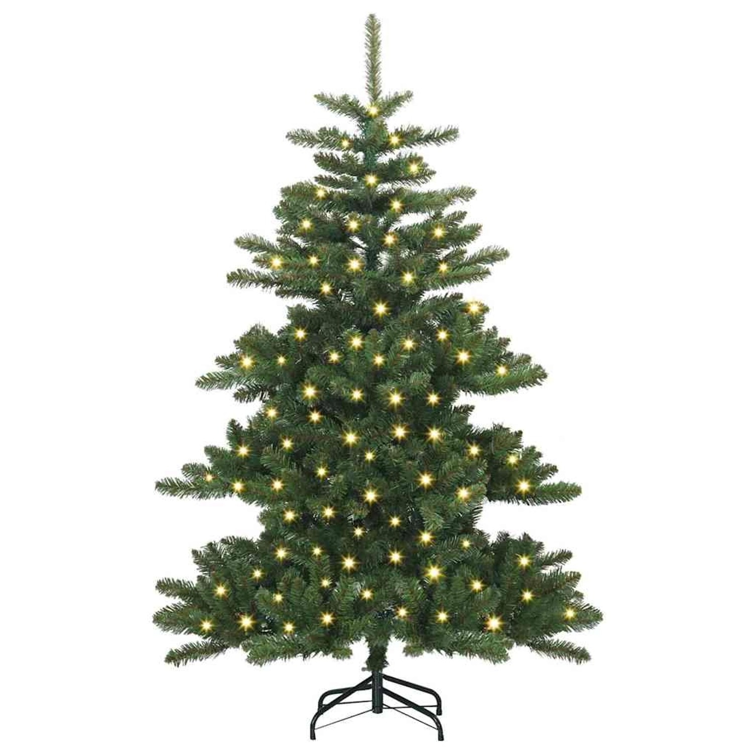 vidaXL Künstlicher Klappbarer Weihnachtsbaum mit 150 LEDs 150 cm PVC 3397649