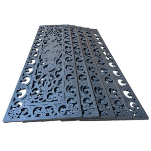 5er Set Jet-Line Stufenmatten Escalera aus Gummi, wetterfest und rutschhemmend, 25x75 cm.