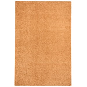 Snapstyle Hochflor Teppich Luna in Terrakotta, 140x200 cm. Weicher Velours Teppich für Wohnräume.