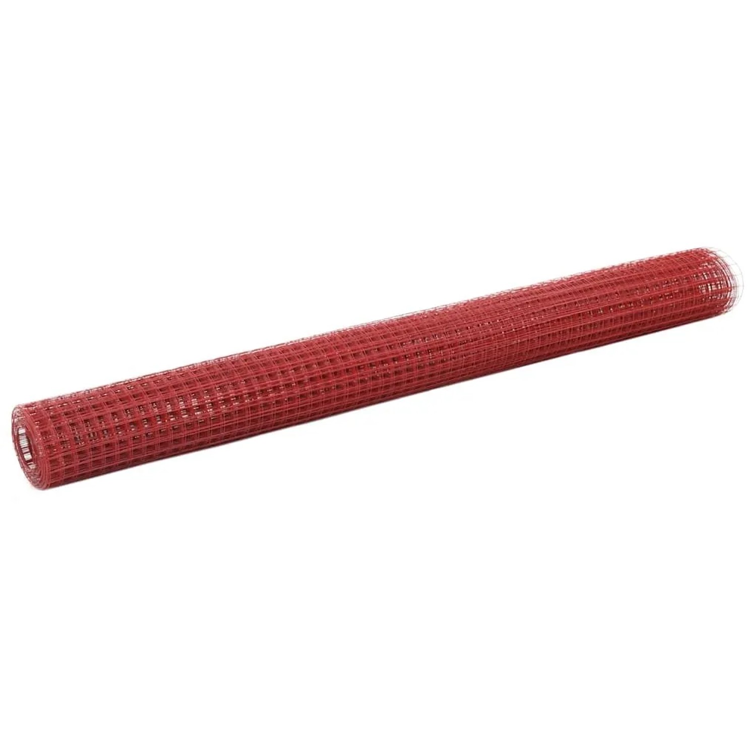vidaXL Drahtzaun Stahl mit PVC-Beschichtung 25x1,5 m Rot 143680 günstig online kaufen