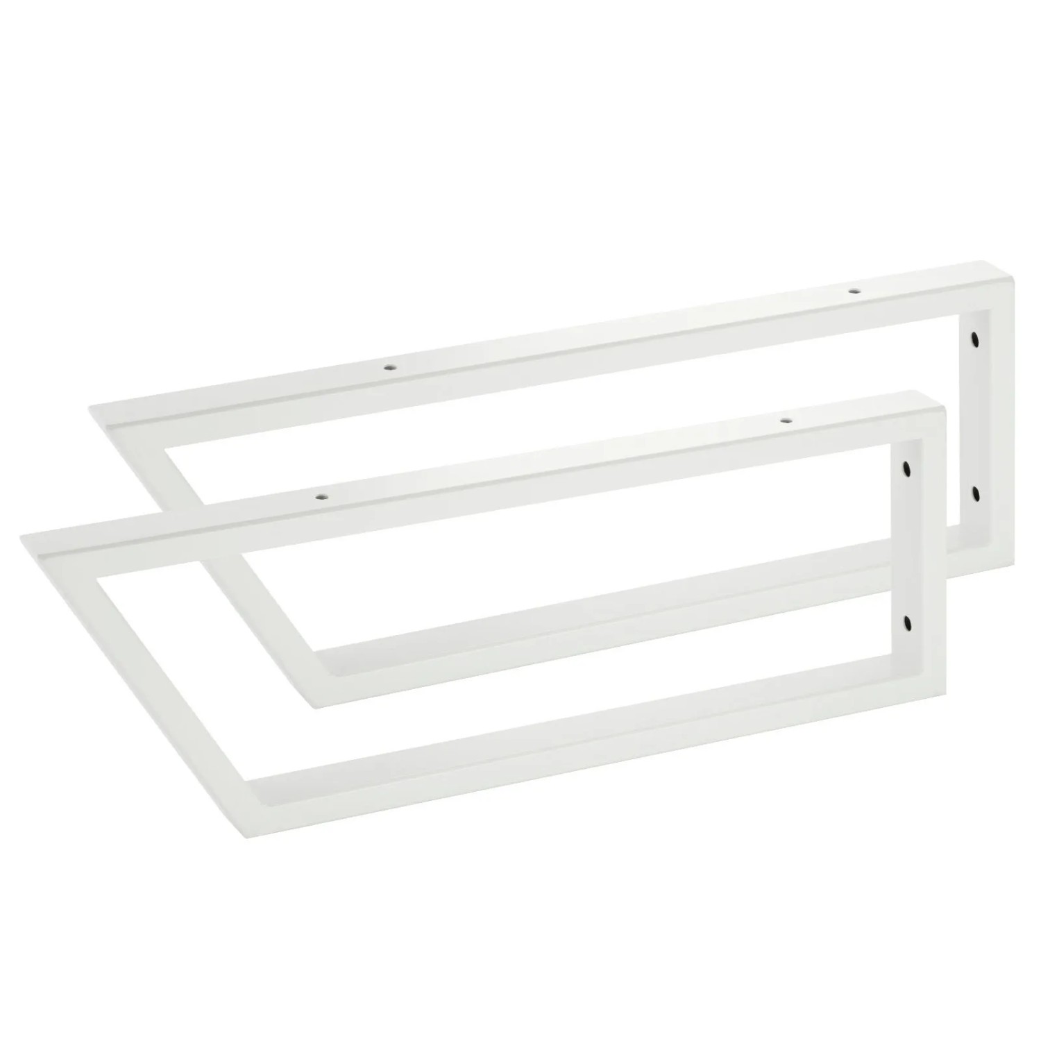 SOTECH 2 x Waschtischkonsole TWK450 450 x 150 mm Stahl Weiß Matt Vorderseit günstig online kaufen