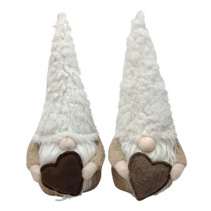 Boltze Deko-Figuren Bahri, 2-fach sortiert, Wichtel mit Herz, aus Polyester.