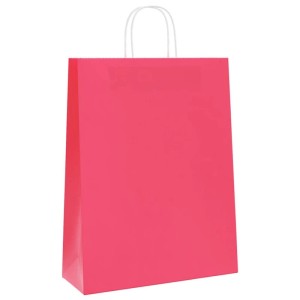 vidaXL Papiertragetaschen 50 Stk mit Henkeln Rosa 32x12x42 cm 4101662