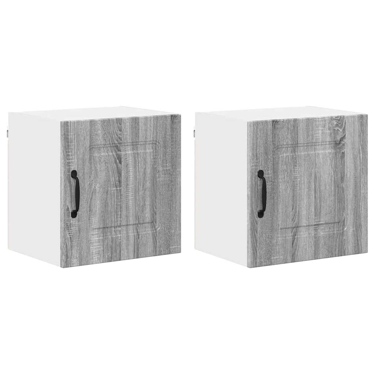 vidaXL Küchenwandschrank mit Regal 2 Stk Graues Sonoma 40 x 31 x 40 cm 8845 günstig online kaufen