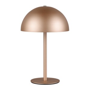 Reality LED-Tischleuchte Munoz in Coffee, Ø 13 cm. Dekorative Akku-Tischlampe im schlichten Design.