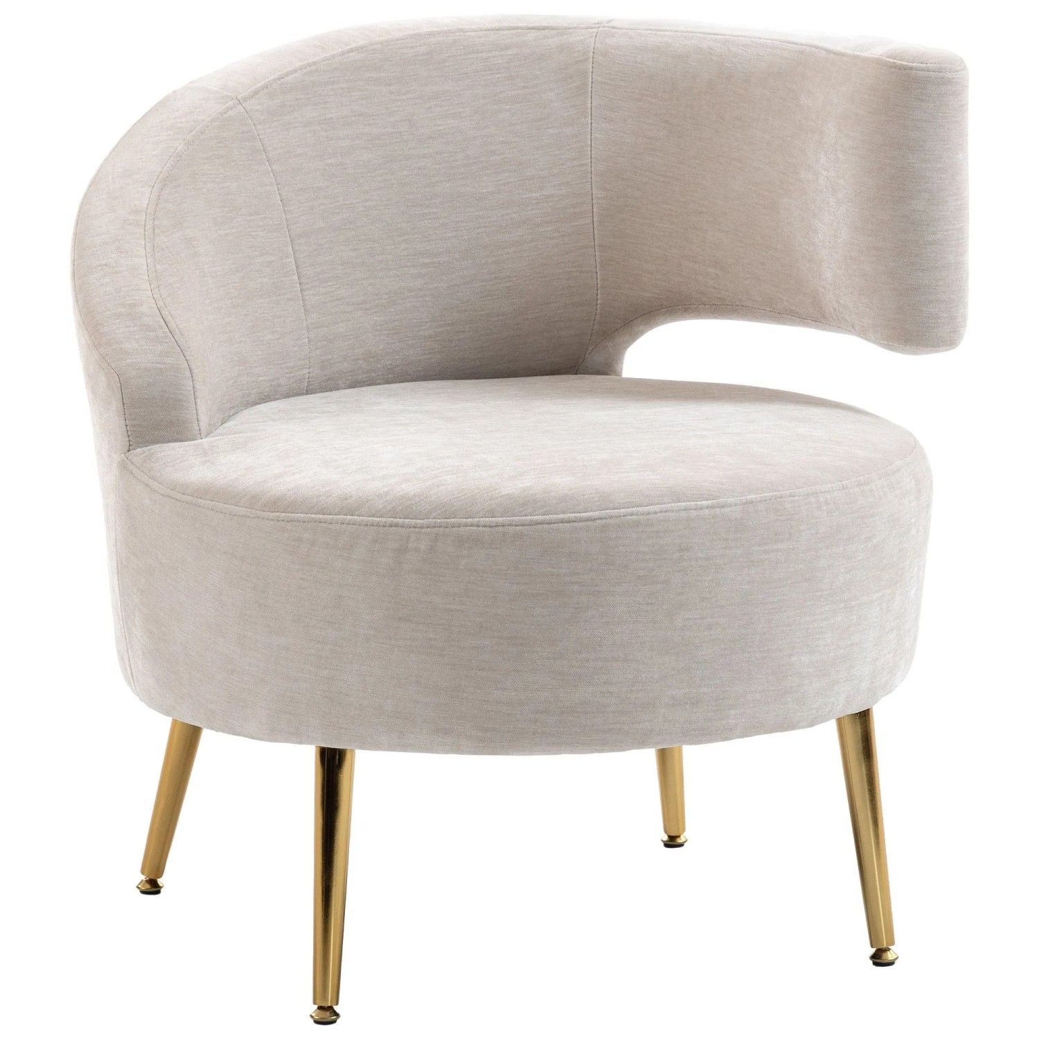 HOMCOM Sessel Polyester 69 x 65 x 67 cm Cremeweiß