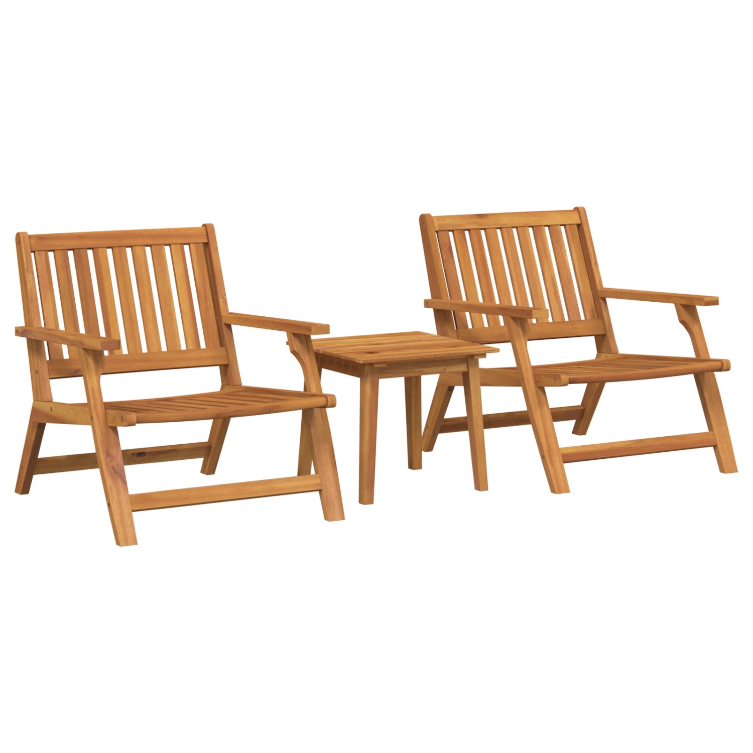 vidaXL Gartenstühle mit Tisch 3 Teile Massivholz Akazie 3214432 günstig online kaufen