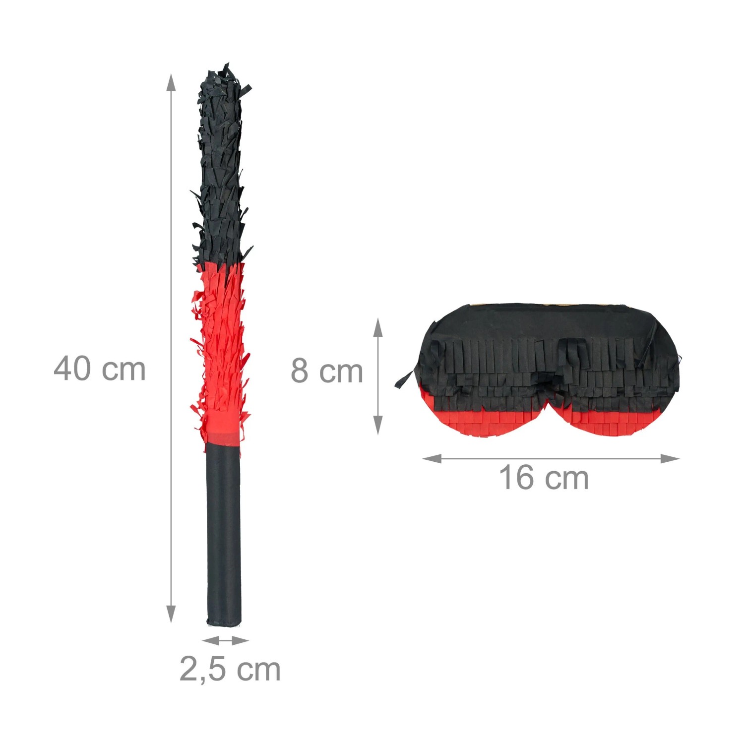 Relaxdays Controller Pinata Set Papier Pappe Bunt Befüllbar mit Stab und Maske 41 cm x 51 cm x 10 cm 290 g_5