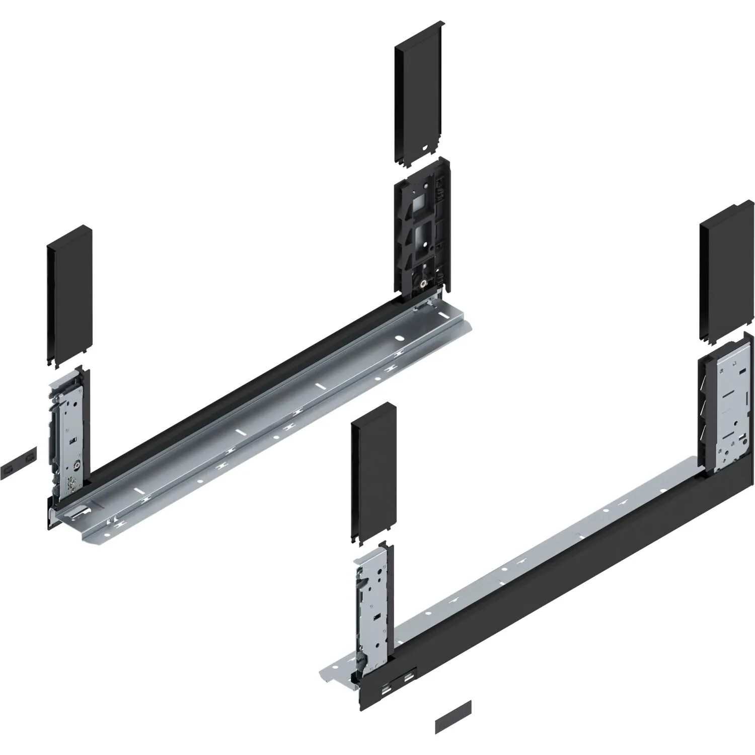 Blum Zarge Legrabox free Höhe C Nennlänge 550 mm Carbonschwarz Matt