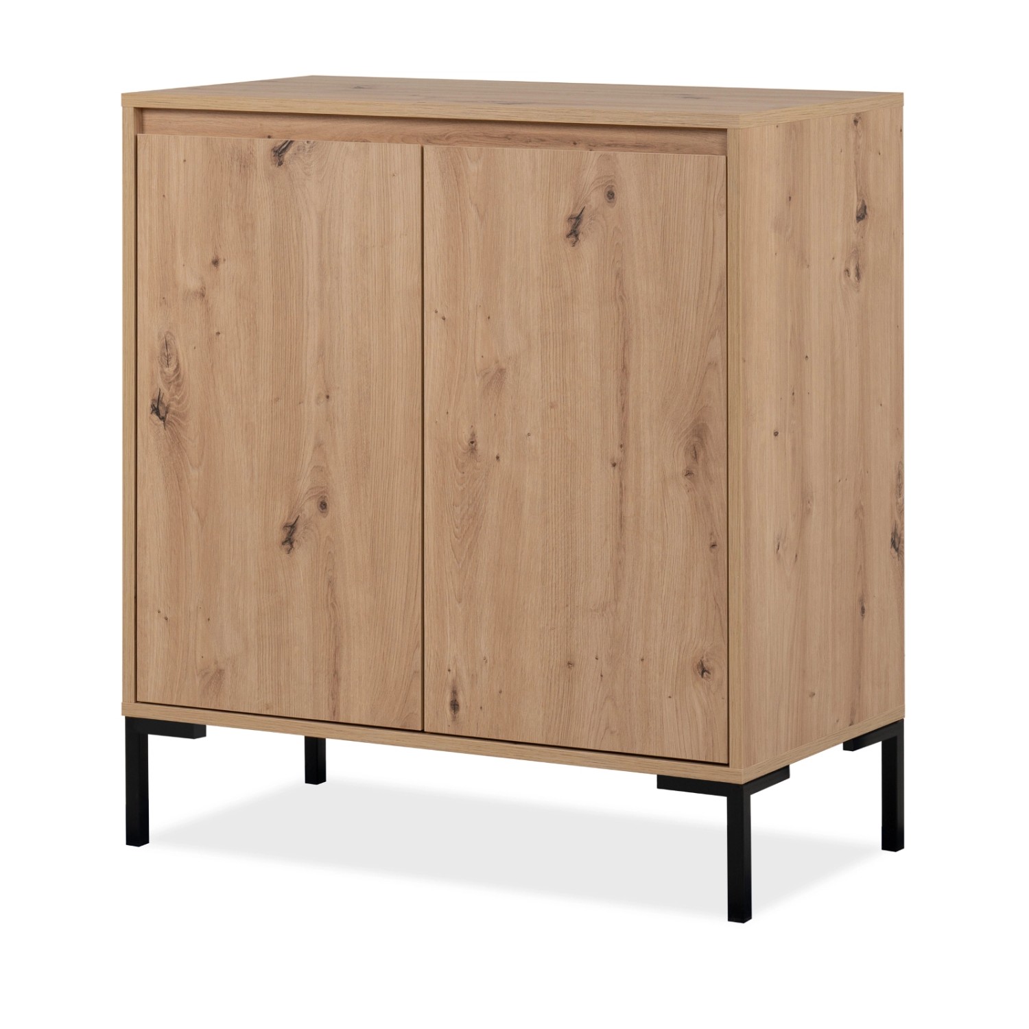 Furn.Design Kommode Eiche Artisan 81 x 87 cm 2-türig Stauraum Modern Bastia günstig online kaufen