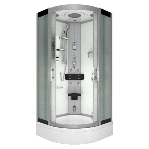 AcquaVapore Dampfdusche D46-50M2, 90x90 cm, mit Regendusche, Handbrause und Massagedüsen.