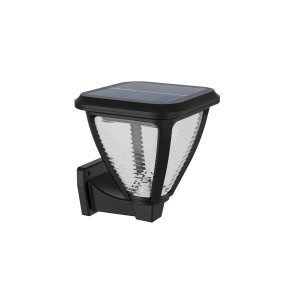 Schwarze Philips Vapora Solar-Wandleuchte mit Tageslichtsensor für den Außenbereich.