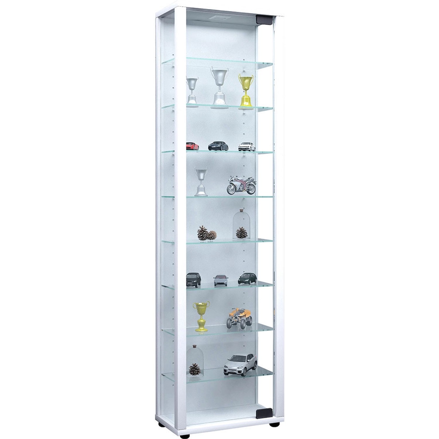 ebuy24 Edana Maxi Vitrinenschrank 1 Glastür mit LED-Licht Glasvitrine 8 Gla günstig online kaufen