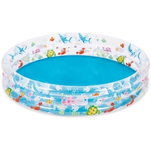 Summer Waves Planschbecken mit Ozean-Motiv, 3-Ring-Design, Ø 152 cm.