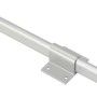 Hettich Kleiderstange, Aluminium eloxiert mit schwarzem Kunststoff, ausziehbar und zum Aufschrauben.