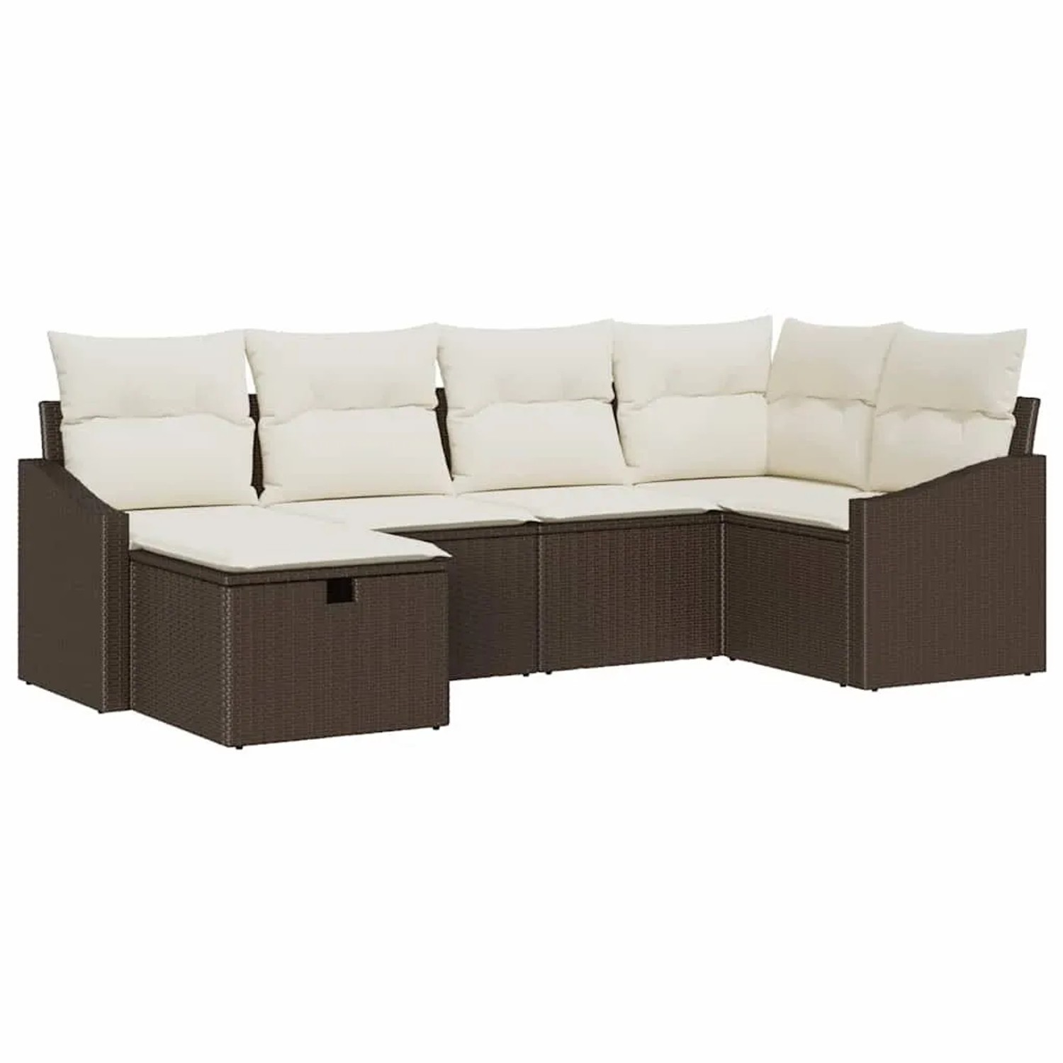 vidaXL Sofa Set mit Kissen 6-Tlg Poly-Rattan 3360609 günstig online kaufen