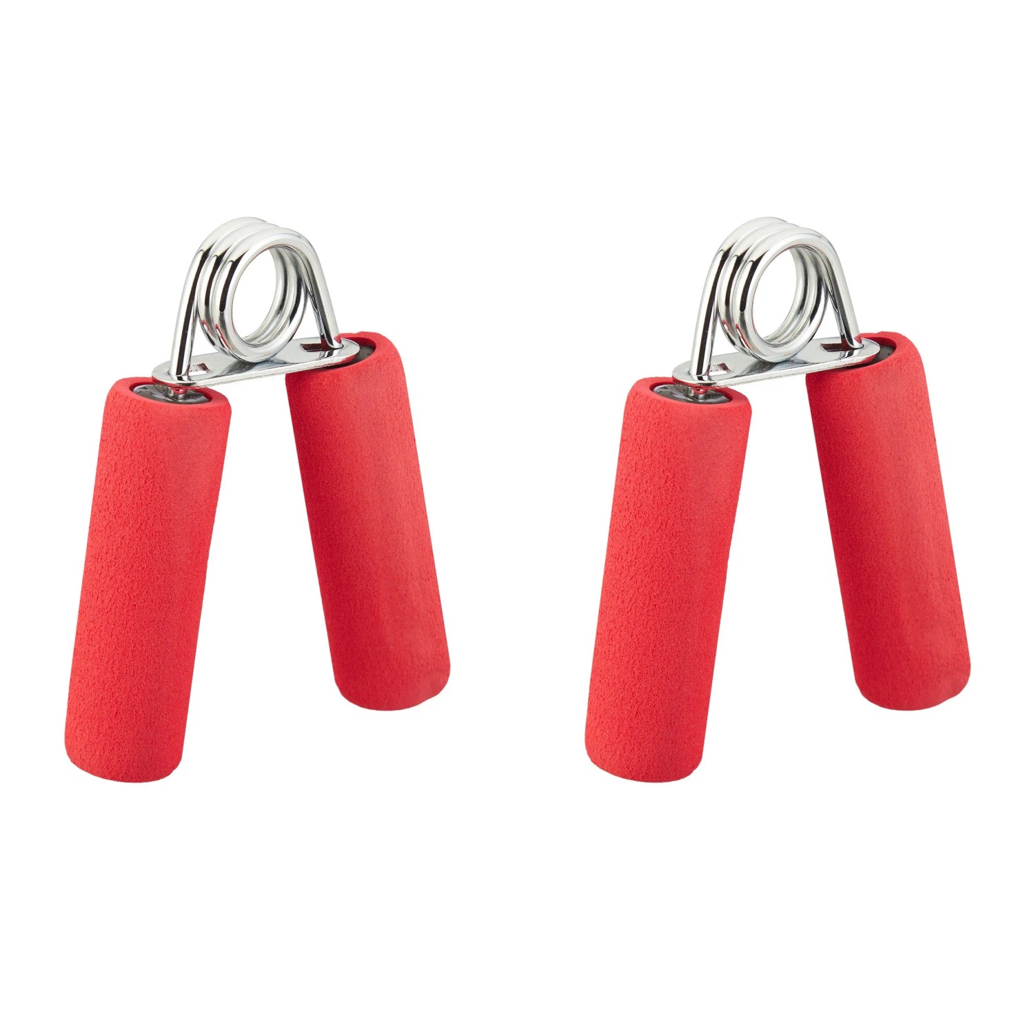 Relaxdays Fingertrainer 2er Set Eisen Schaumstoff Rot 40 kg 12 x 9,5 x 3 cm 90 g