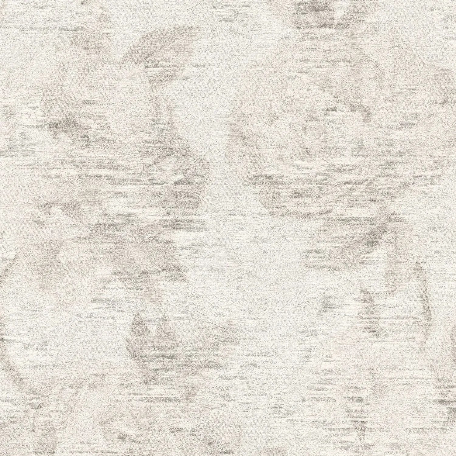 PROFHOME 791673-GU Blumen Tapete Floral Matt Weiß Hell-Grau 0,53 m x 10,05 m 5,33 m2