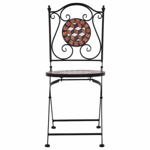 vidaXL Bistrostühle Mosaik 2 Stk Keramik Braun 46714