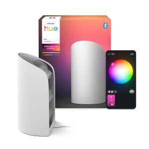 Philips Hue Play Wallwasher, weiße LED-Leuchte mit Farbwechsel und App-Steuerung.