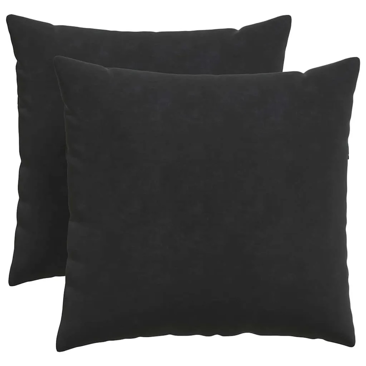 vidaXL Sofakissen 2 Stück Schwarz 50 x 50 cm Cordstoff 42013977