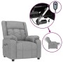 vidaXL Relaxsessel Elektrisch Hellgrau Stoff 3143567_3