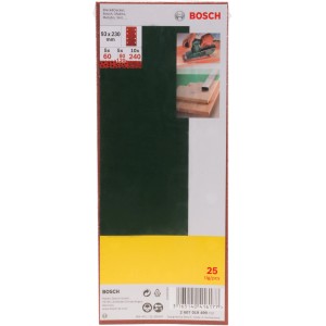 Bosch Schleifblatt-Set Promoline, 25-teilig für Schwingschleifer, verschiedene Körnungen.