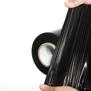 Schwarze DeTec. Stretchfolie (3 Rollen) zum Verpacken und Sichern von Paletten.