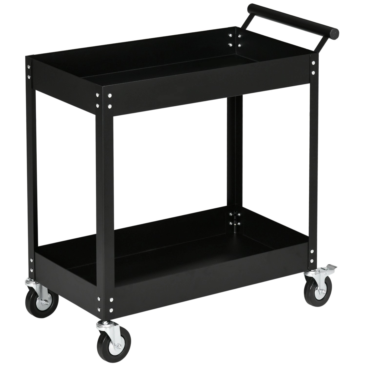 DURHAND Werkstattwagen Kaltgewalzter Stahl Schwarz 84,5L x 38B x 84H cm