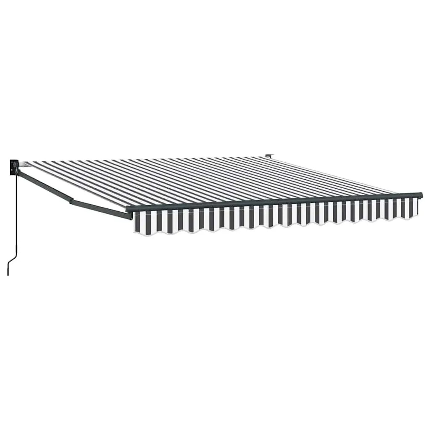 vidaXL Markise Einziehbar Anthrazit und Weiß 3x2,5 m Stoff & Aluminium 3216108