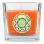 HS Candle Duftkerze Jungfrau im Glas mit Honigmelonen Duft, 50 Stunden Brenndauer.