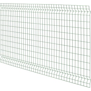 Grüner 3D-Einstabmattenzaun, 120x200 cm, für den Garten.