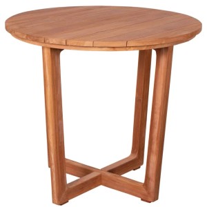 Runder GarWoh Gartentisch Retford aus Teakholz für Terrasse und Garten.