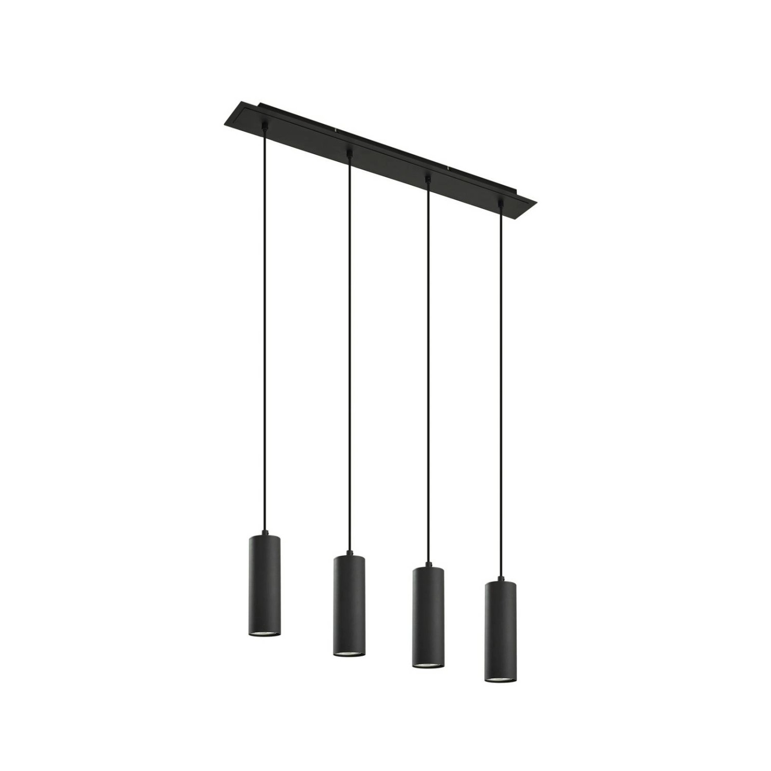 Lindby Pendelleuchte Joffrey 9624838 Modern in Schwarz aus Metall 4-flammig günstig online kaufen