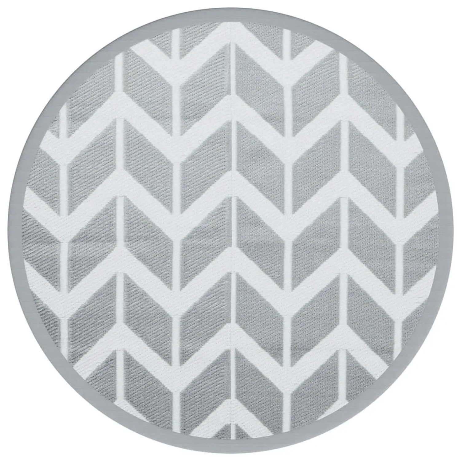 vidaXL Outdoor-Teppich ARAKIL Grau Ø120 cm PP 368522