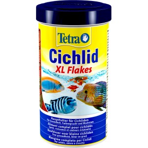 Tetra Cichlid XL Flakes 500ml: Flockenfutter für Cichliden mit hohem Proteingehalt.